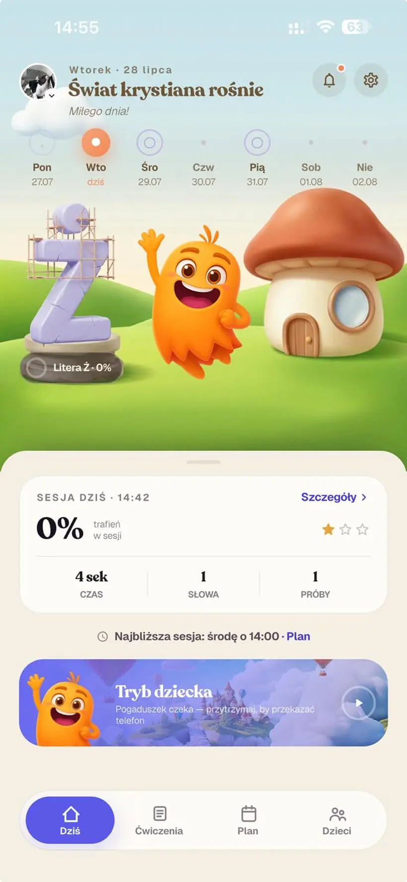 Parent progress dashboard